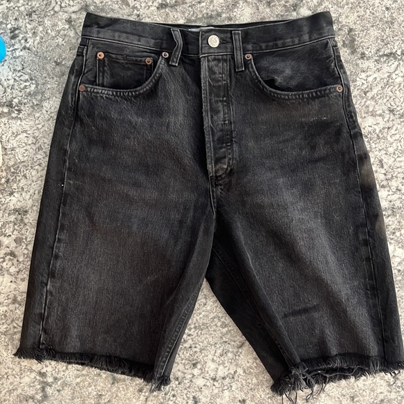 AGOLDE Black Denim Bermuda Short size 27 - Picture 4 of 6